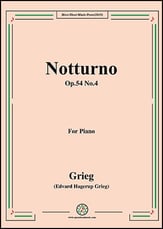 Notturno Op.54 No.4,for Piano piano sheet music cover